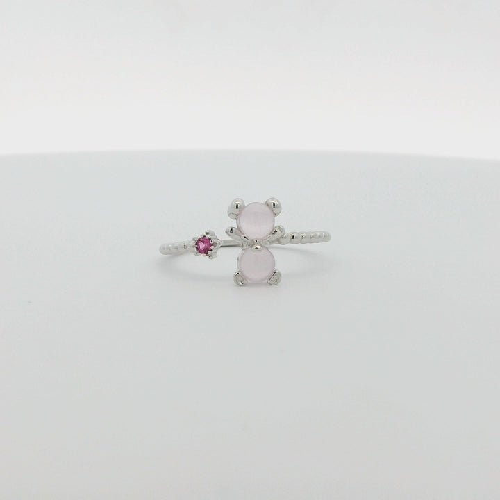 Pink Moonstone Teddy Slim Ring