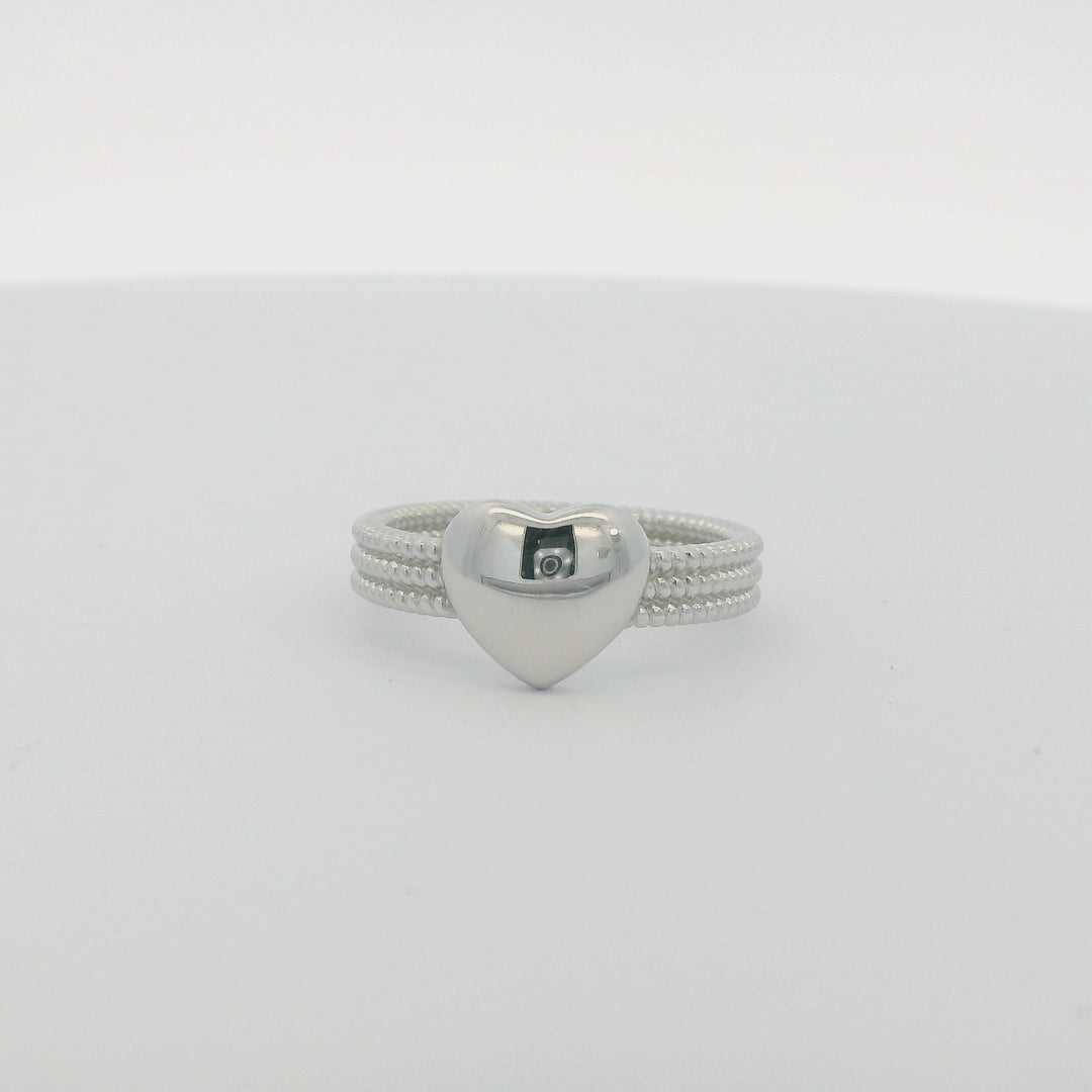 Thick Dazzle Heart Ring