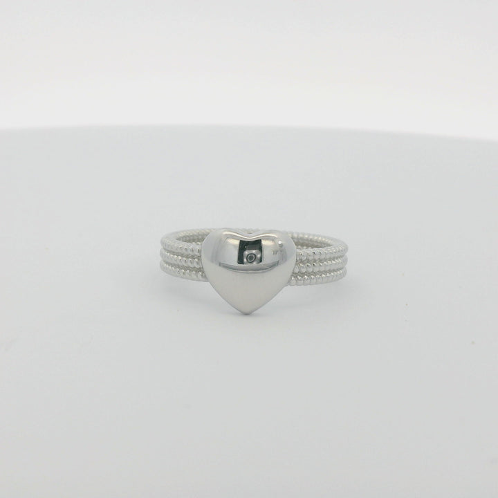 Thick Dazzle Heart Ring