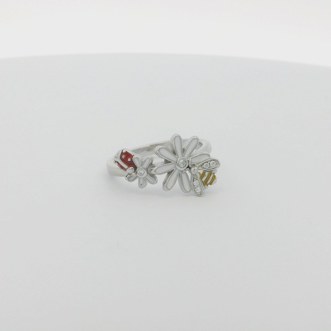 Bee & Lady Bug Flower Ring