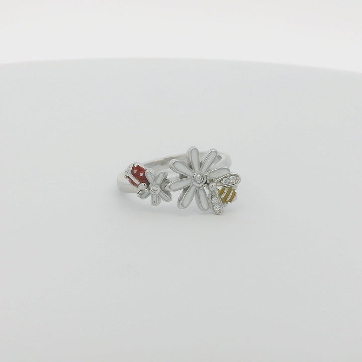 Bee & Lady Bug Flower Ring