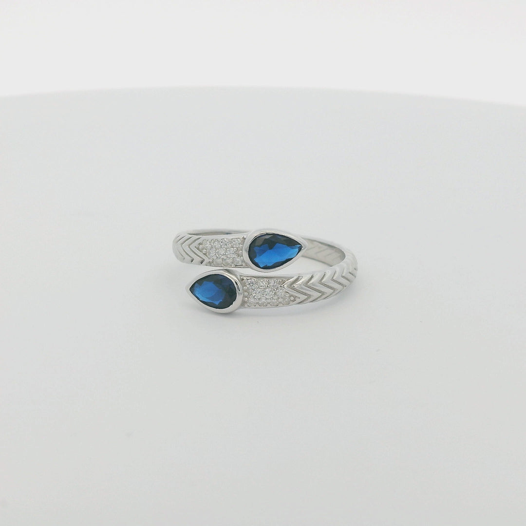 Blue Zirconia Slither Ring