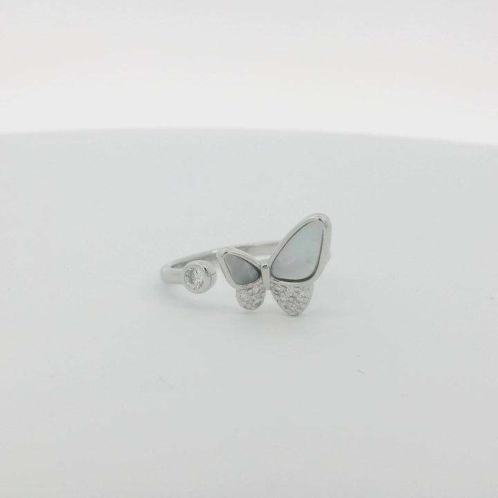 Mother Pearl Butterfly Slim Ring