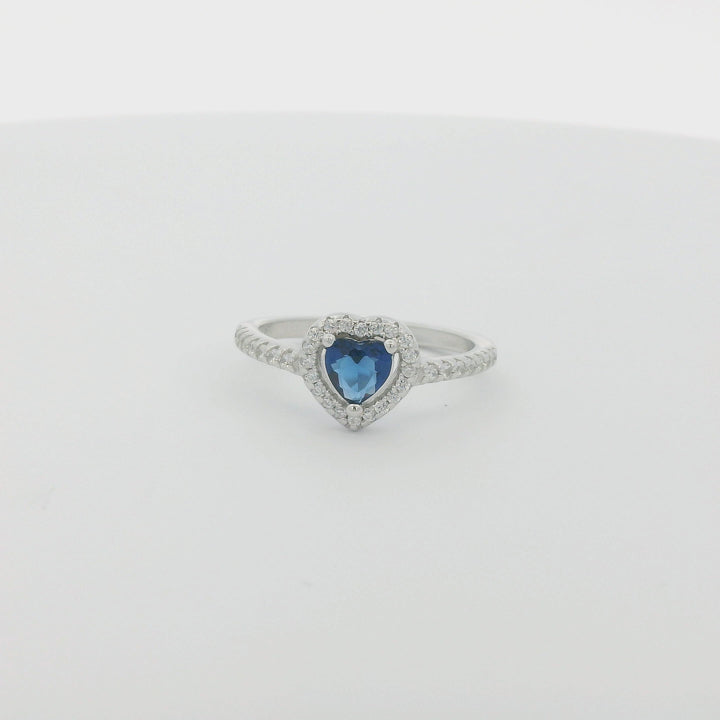 Blue Heart Dazzle Ring