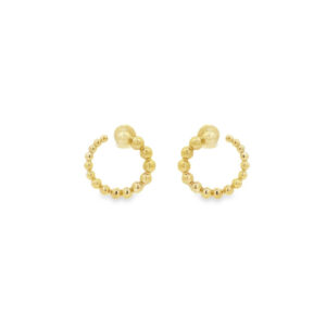 Spiral Beads 18K Gold Plated Earrings