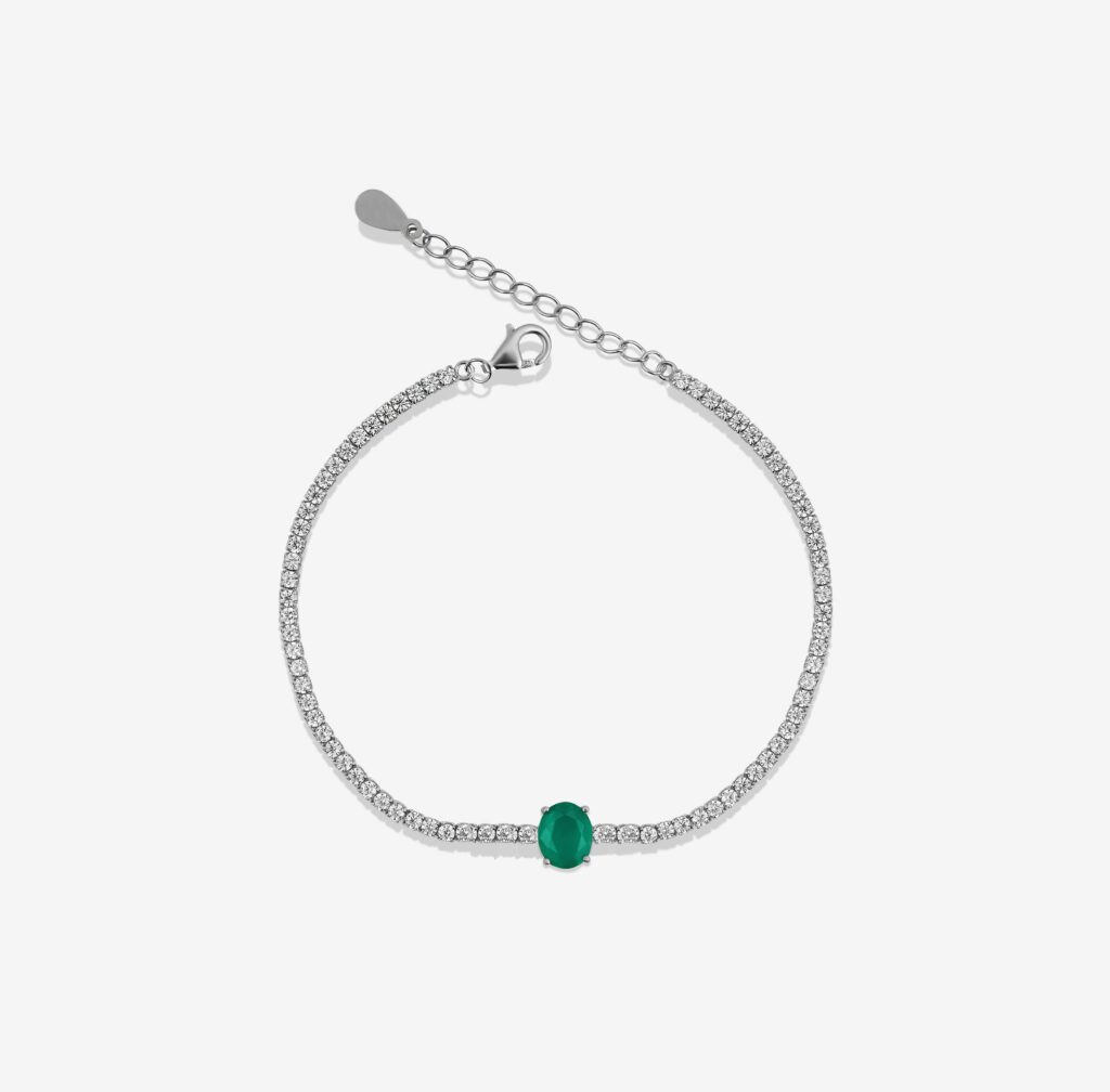 Fine Green Gem Tennis Bracelet