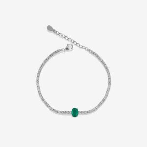 Fine Green Gem Tennis Bracelet