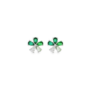 Flower Green Roche Earrings
