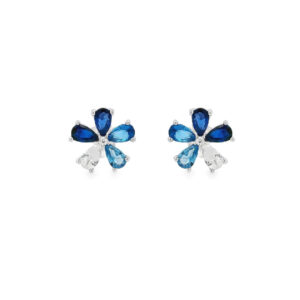Flower Blue Roche Stud Earrings