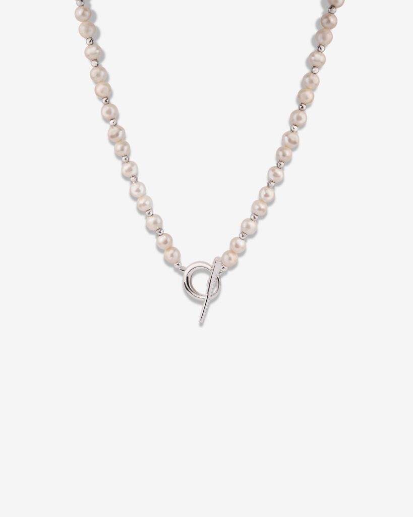 Linked Fancy Powder Pink Pearls Necklace