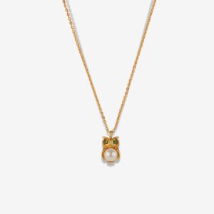 The Owl Pearl 18k Gold Plated Necklace
