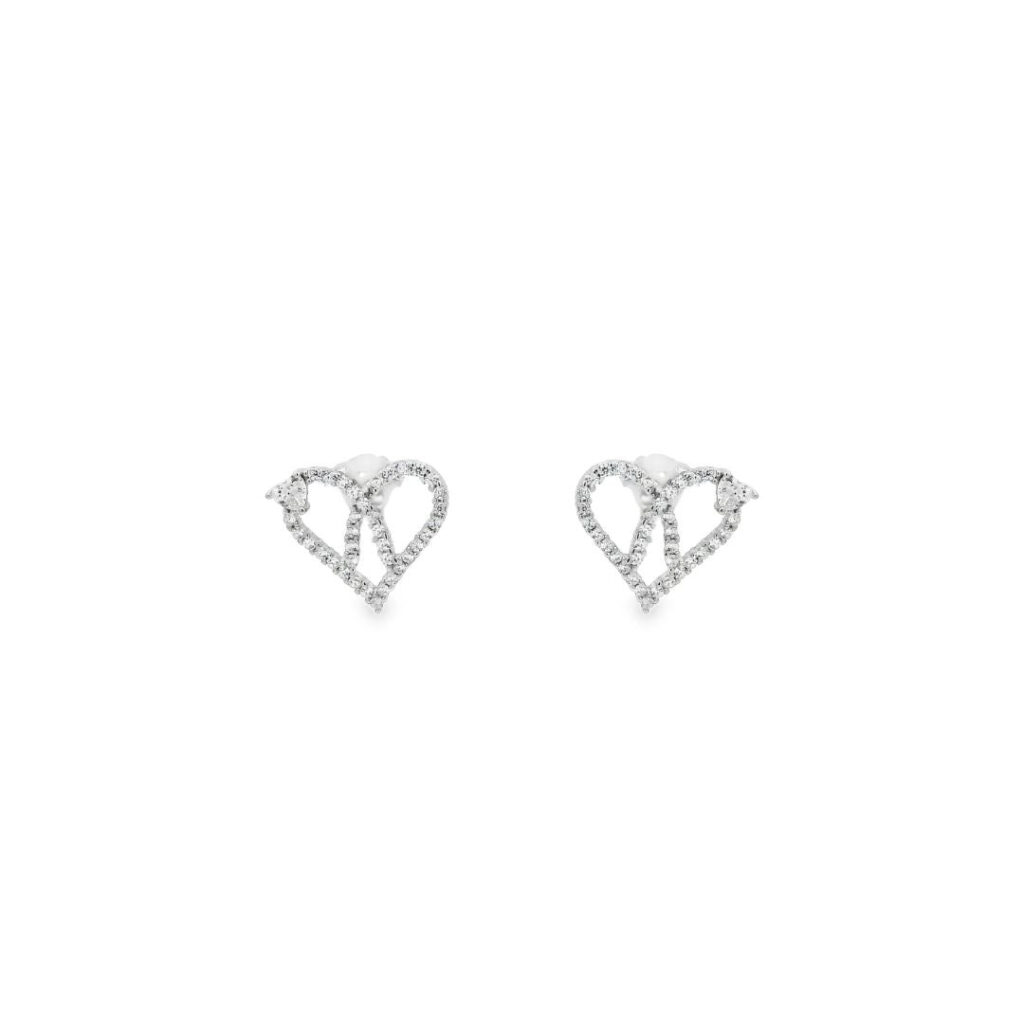 Bow Heart Earrings