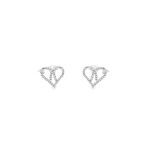 Bow Heart Earrings