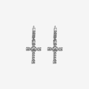 Classic Cross Moissanite Earrings