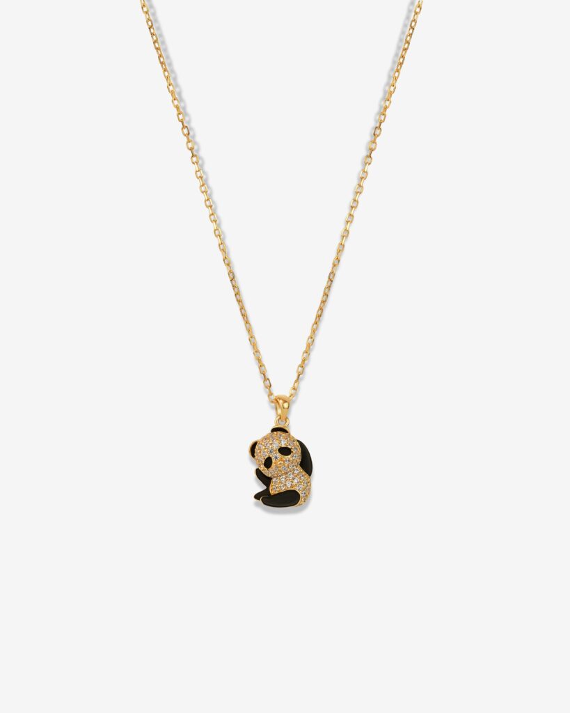 Dazzle Panda 18K Gold Plated Necklace