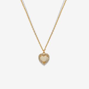 Dazzle Opal Heart 18K Gold Plated Necklace