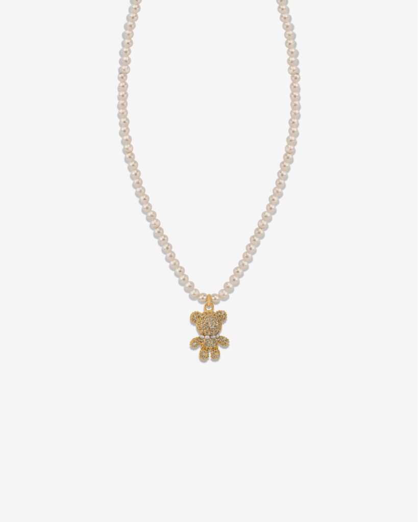 Pearly Teddy 18k Gold Plated Pearl Necklace