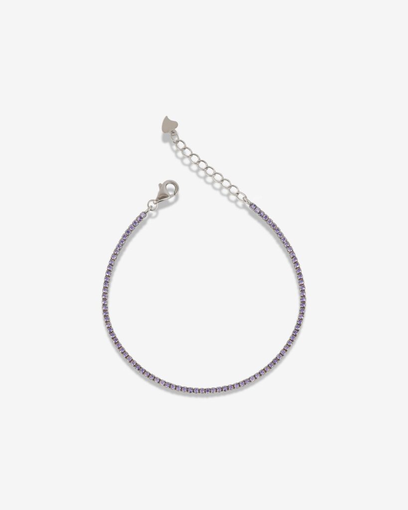 Purple Zirconia Standard Tennis Bracelet