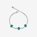 3 Green Gems Tennis Bracelets