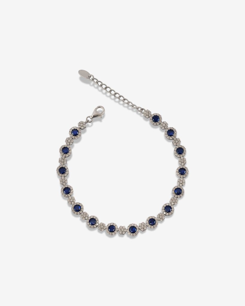 Deep Ocean Blue Royal Tennis Dazzle Bracelet
