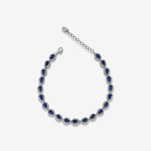 Blue Tear Drops Dazzle Tennis Bracelet