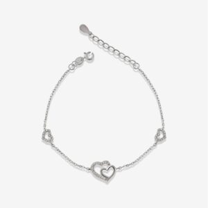 Forever Two Hearts Slim Braclet