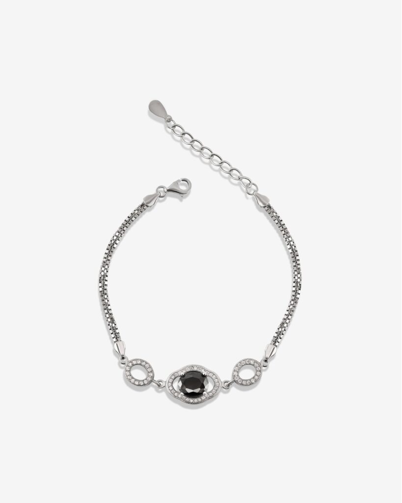 Onyx Gem Fancy Gemmed Bracelet