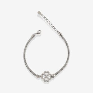 Lucky Gemmed Clover Rape Bracelet