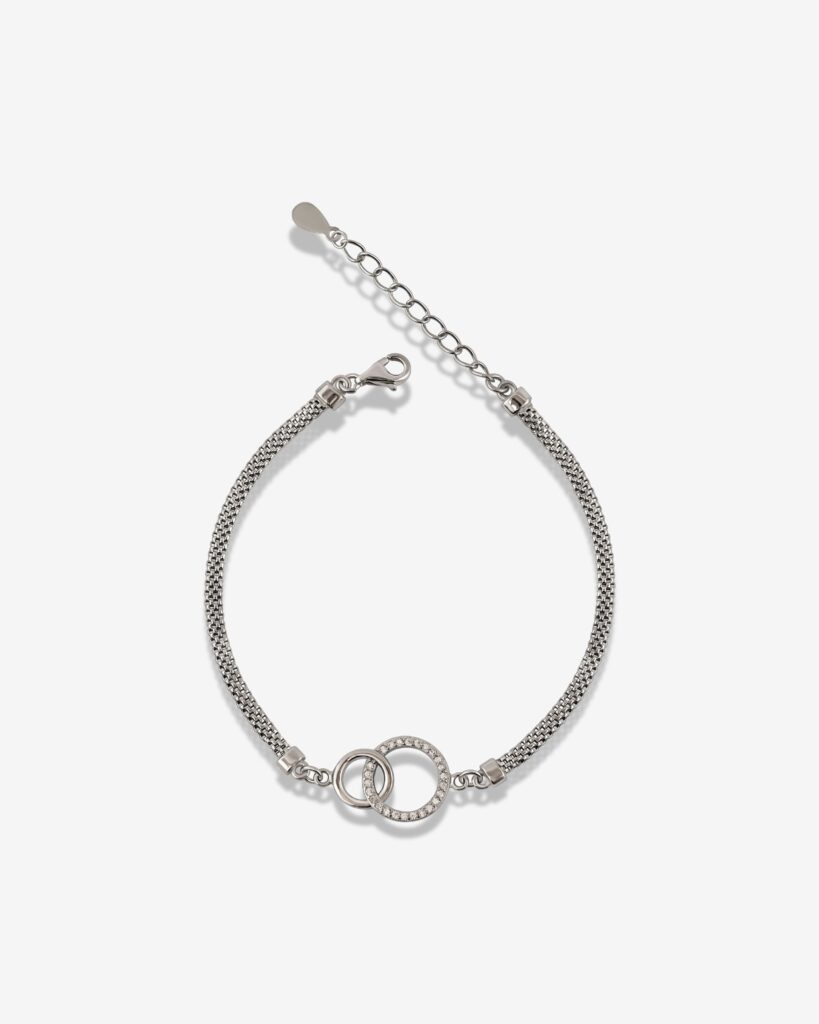 Dazzle Linked Hoops Rope Bracelet