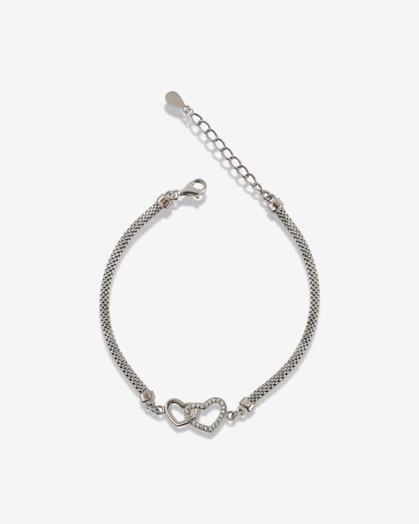 Two Hearts Connected Rope Bracelet