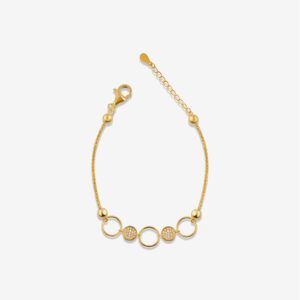 Golden Hoops & Spotlight 18K Gold Plated Bracelet