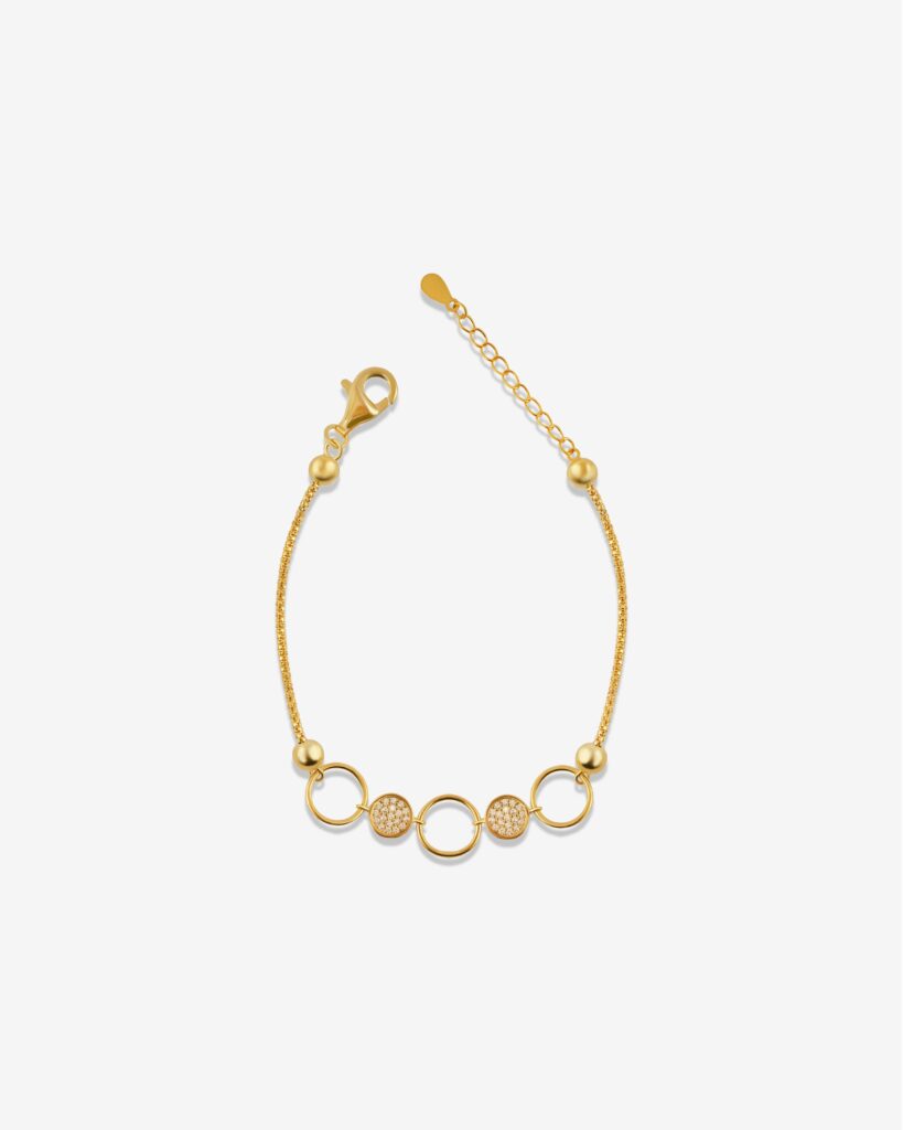 Golden Hoops & Spotlight 18K Gold Plated Bracelet