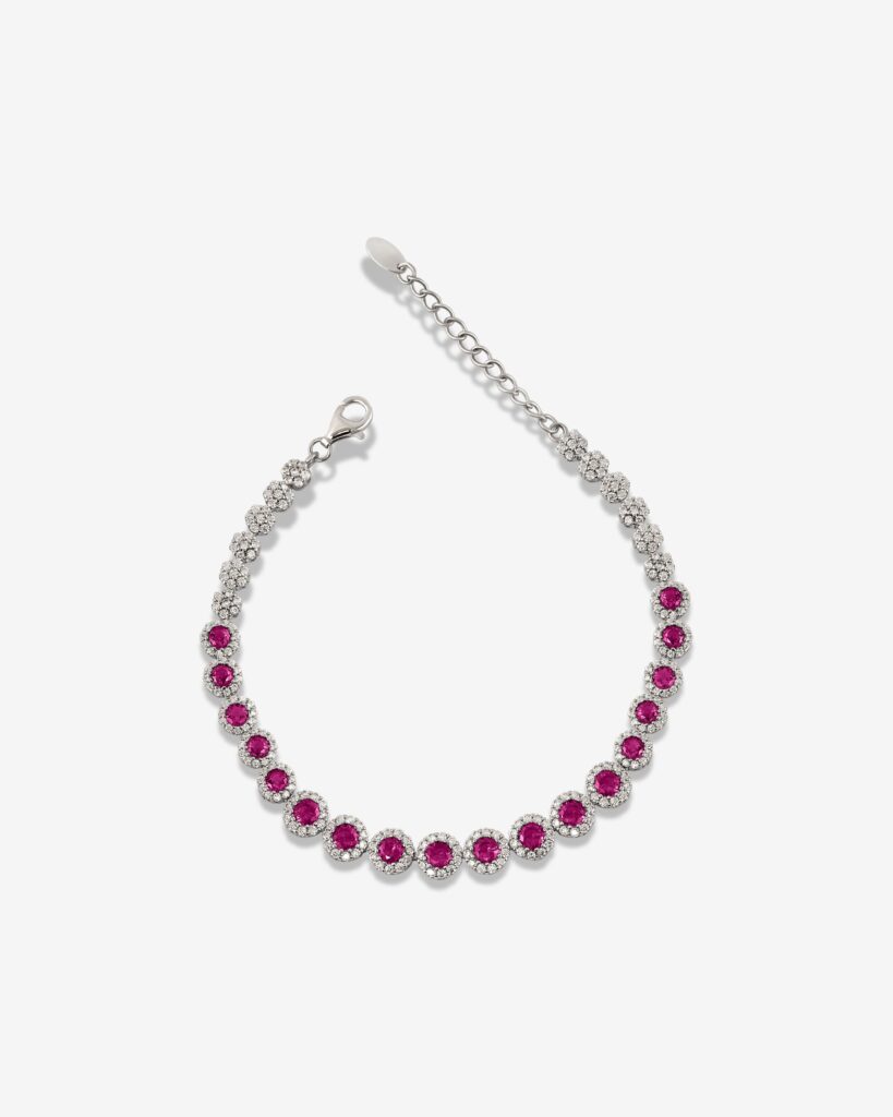 Royal Magenta Oval Signature Piece Bracelet