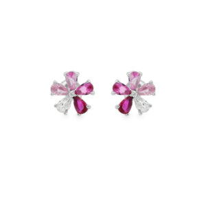 Flower Pink Roche Earrings