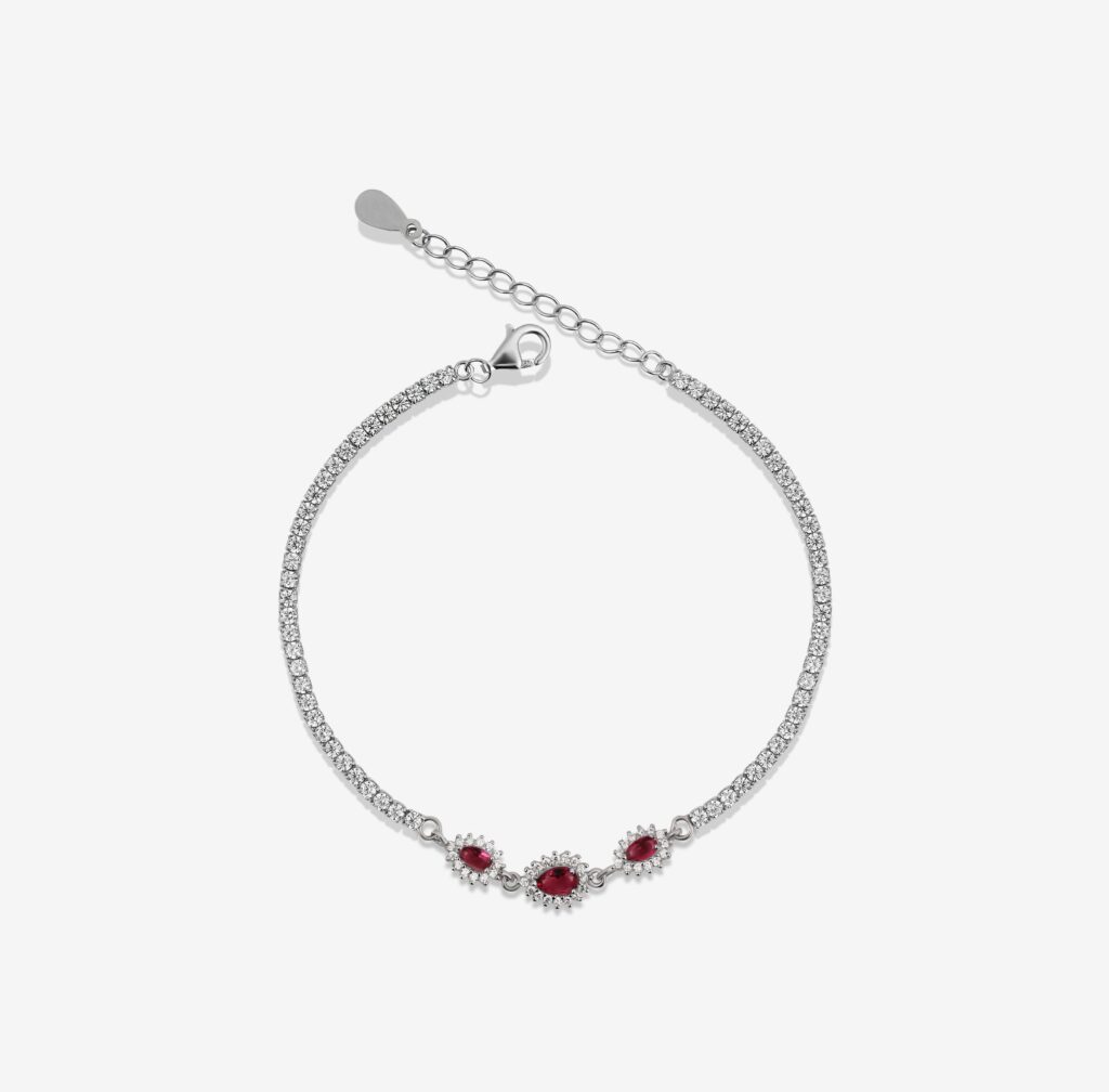 Royal Ruby Gem Tennis Bracelet