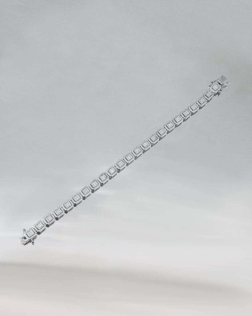 Sparkle Baguette Classic White Bracelet