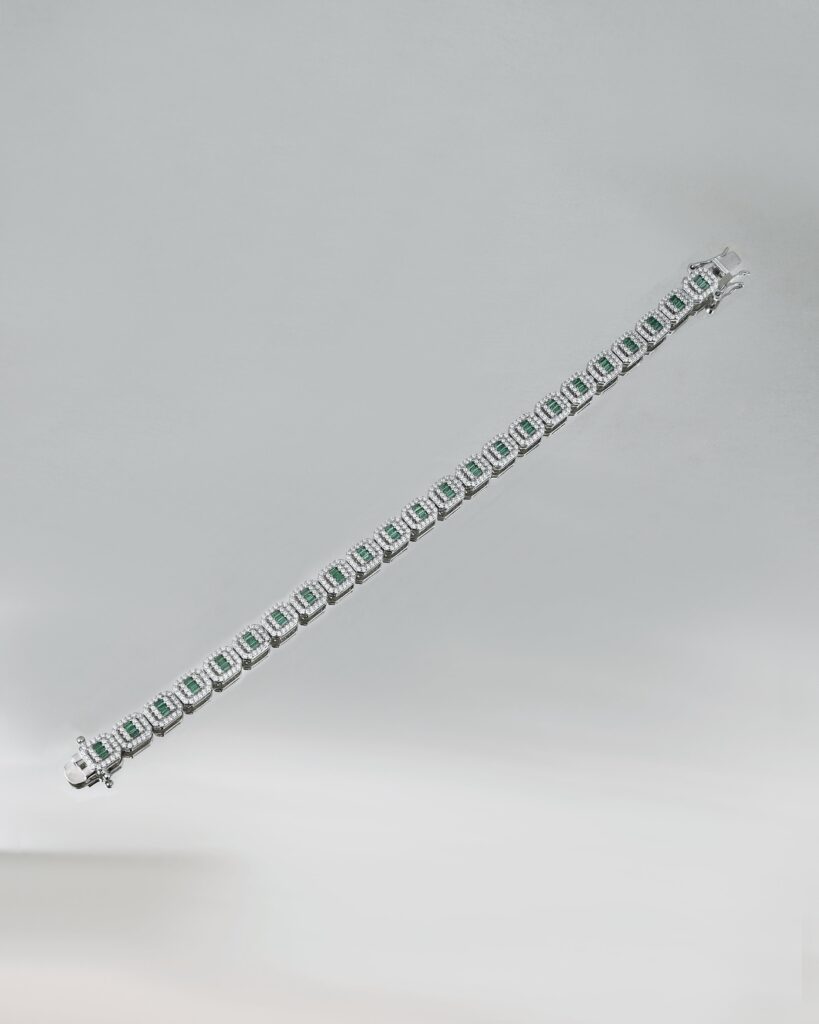 Sparkle Baguette Classic Emerald Bracelet