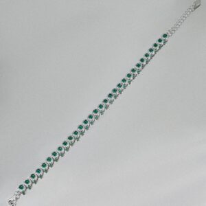 Sphere Sparkle Classic White & Green Bracelet