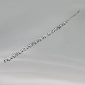 Sphere Baguette Sparkle Classic White Bracelet