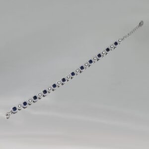 Sphere Baguette Sparkle Classic White & Blue Bracelet