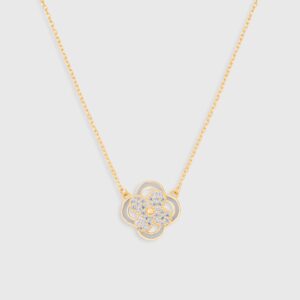 Spinning Clover Gold Plated Necklace