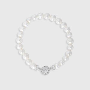 Classy Oval Clip Pearl Bracelet