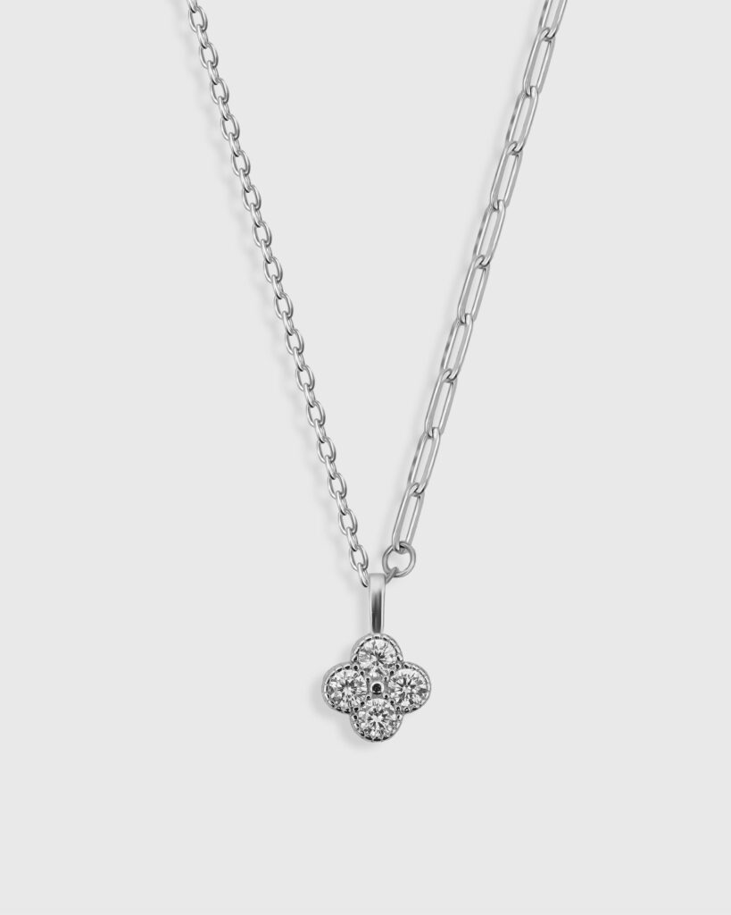 Silver Royal Clover Necklace