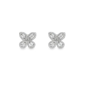 Butterfly Flower Stud Earrings