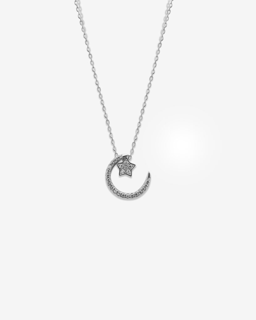 New Moon & Star Necklace