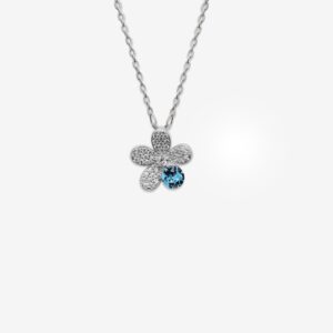 Winter Flower Gem Necklace