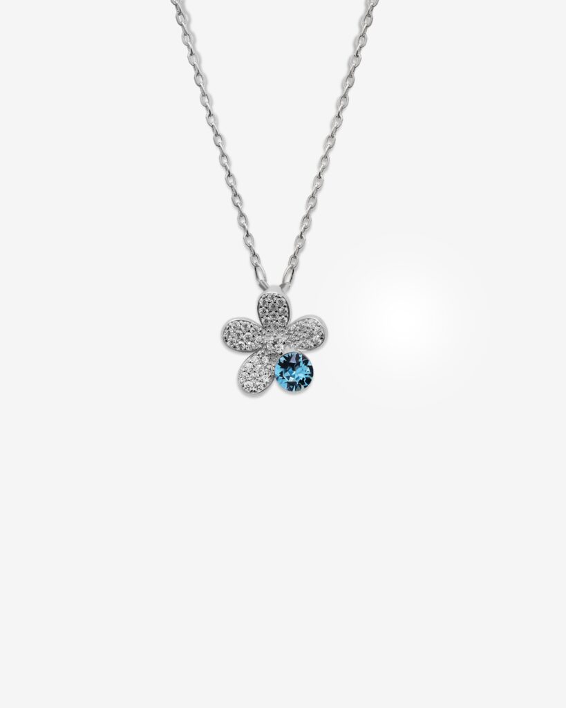 Winter Flower Gem Necklace