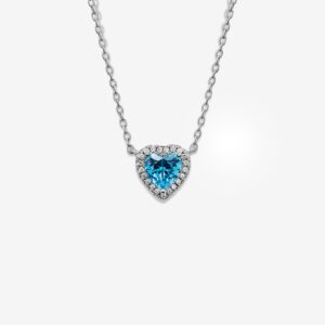 Light Blue Heart Necklace