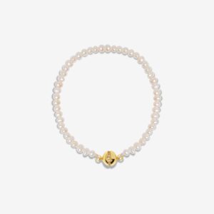 18K Gold Plated Sphere Pearl Bracelet