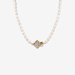 18K Gold Plated Lucky Clover Pearl Necklace